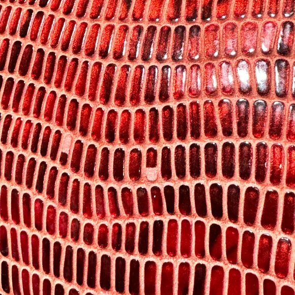 Roberta Di Camerino Italy Shoulder Handbag Shiny Red w/ Metal Handles RARE - Picture 11 of 16